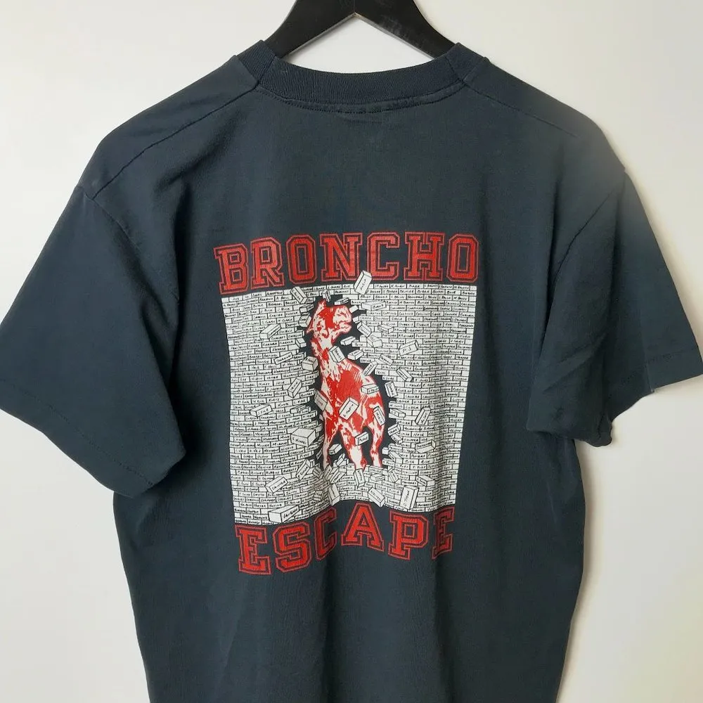 90s Vintage Class Of 90 Broncho Escape T Shirt Made In USA Graphic Tee 50/50 - Image 11