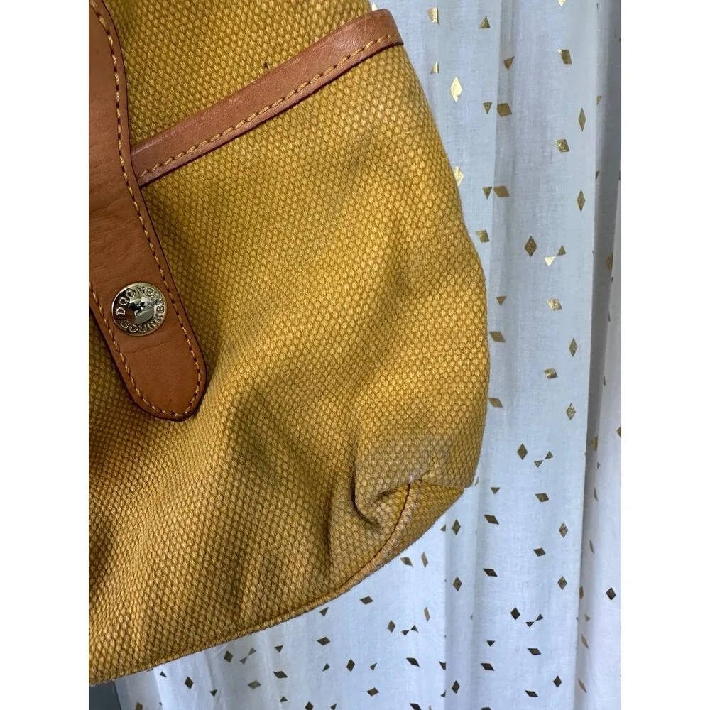 Dooney & Bourke J0130121 Wayfarer Yellow Leather Accent Zip Tote Shoulder Bag - Image 4