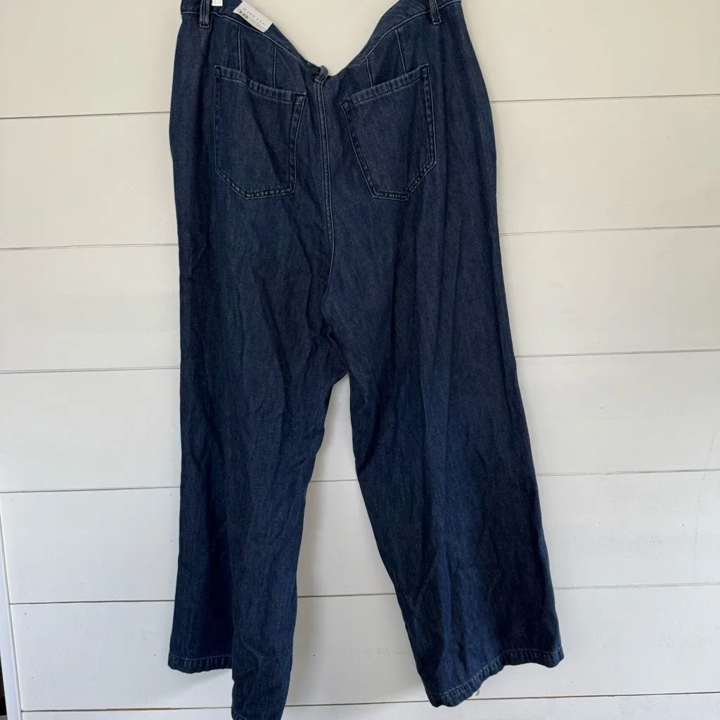 Lane Bryant Women’s 18 Blue Denim Wide Leg Jeans New - Image 5