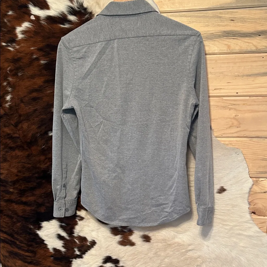 Express Womens Casual Gray Button Down Shirt Size XS - Image 8