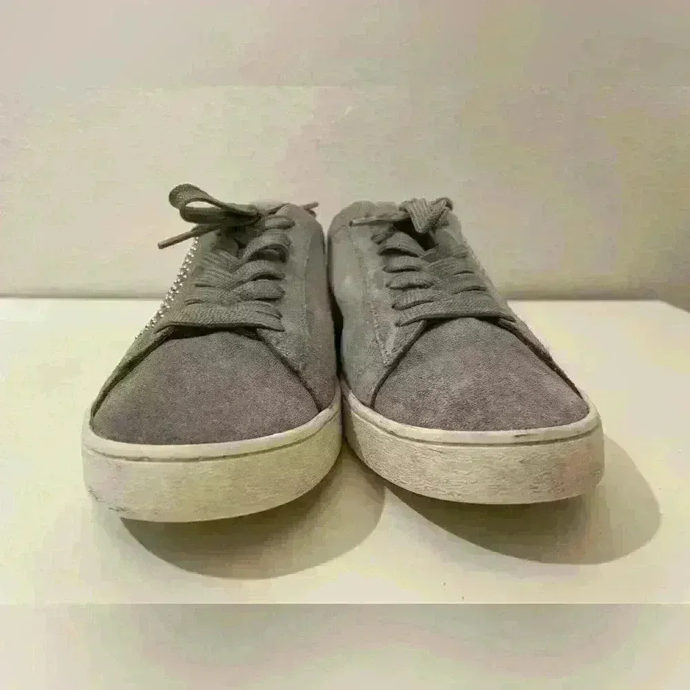 Tod's Trainers Sneakers Womens Beige Suede Studded‎ Low Top Lace Up Size 7.5 - Image 5