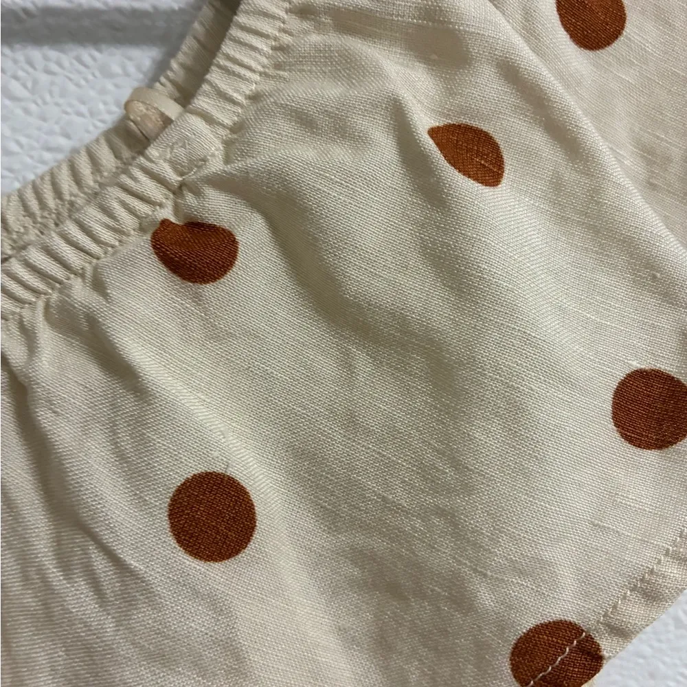 Moon River Polka Dot Off-Shoulder Dress S - Image 6