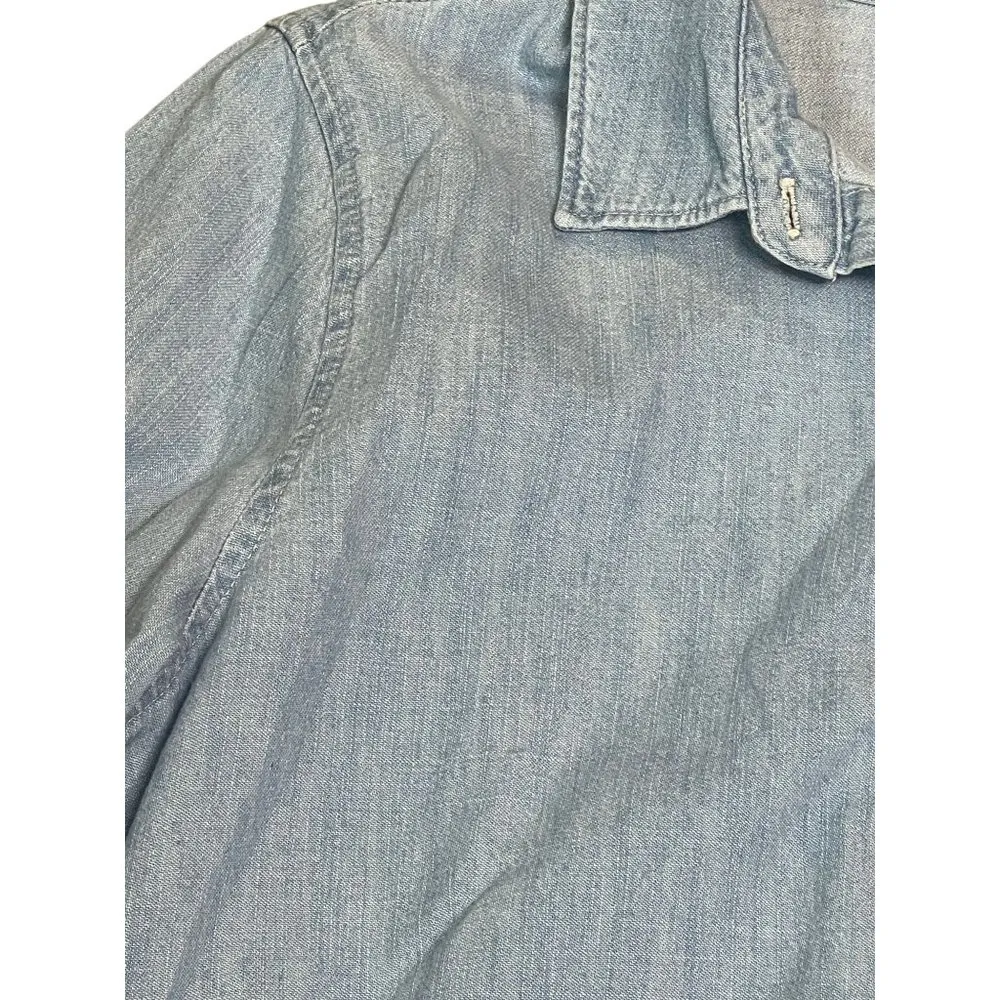 Old Navy Denim Shirt Dress Long Sleeves 100% cotton Size M - Image 2