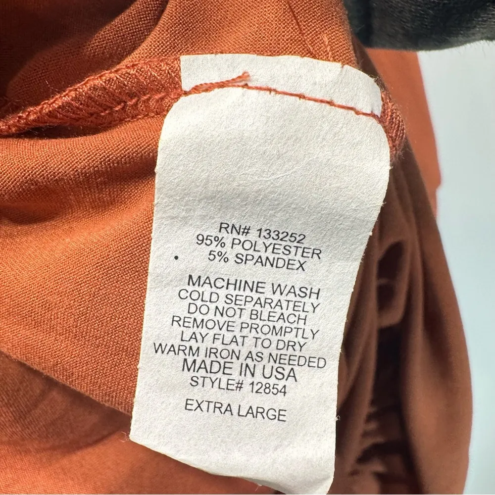 Rust Orange Baby Doll Tiered Ruffle Long Sleeve V Neck Knit Dress - Image 8