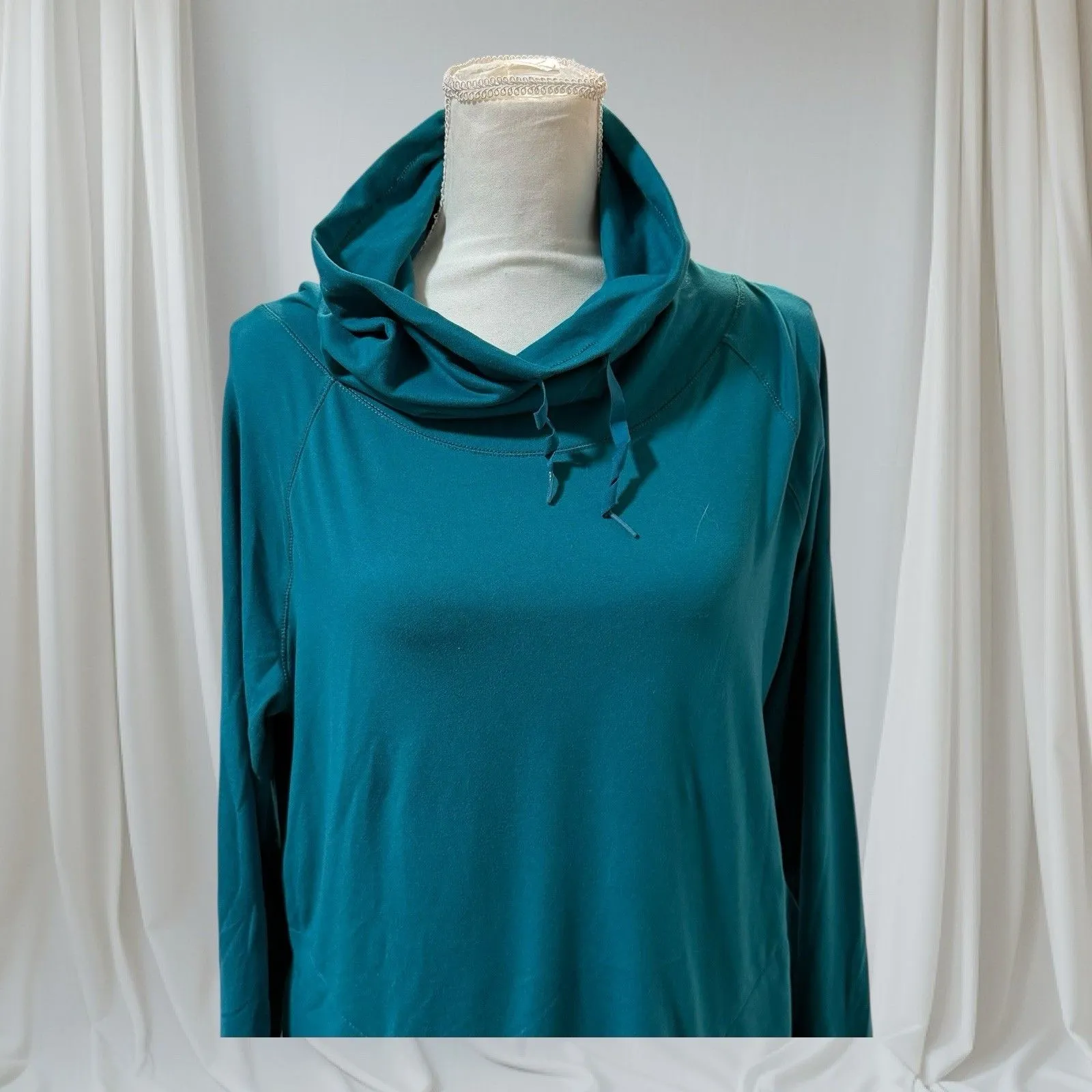 Reel Legends Shirt Womens Long Sleeve Cowl Neck/ turtleneck size M - Image 3