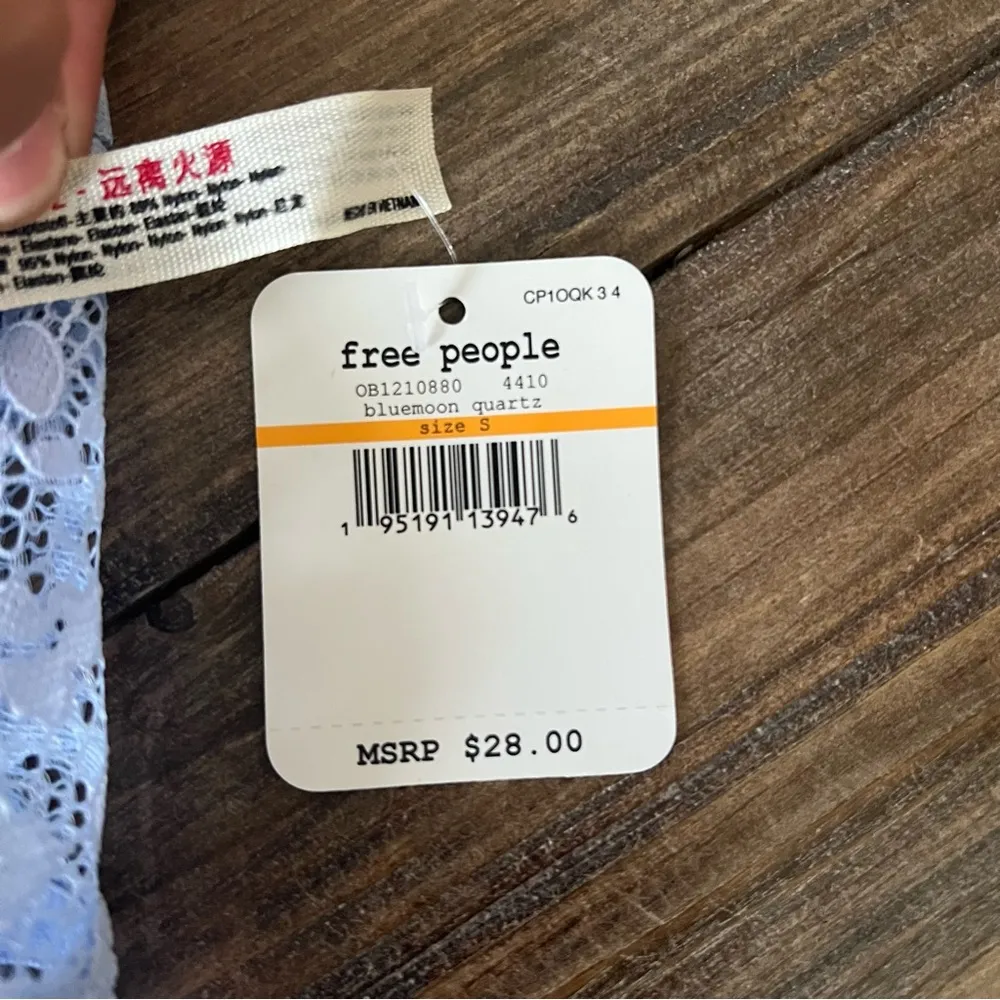 Free People Blue Moon Quartz Lacey Looks Bandeau Bra Size Small NWT - Image 5