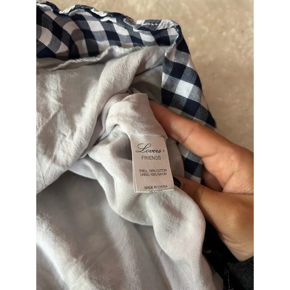 Lovers & Friends Blue/White‎ Mini Picnic Dress Size XS - Image 4