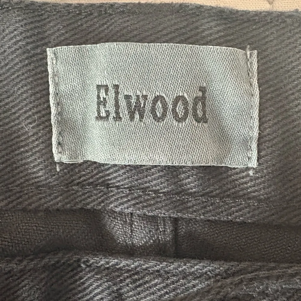 Elwood Black Denim Jeans Size Large Cropped Wide‎ Leg New Condition - Image 7