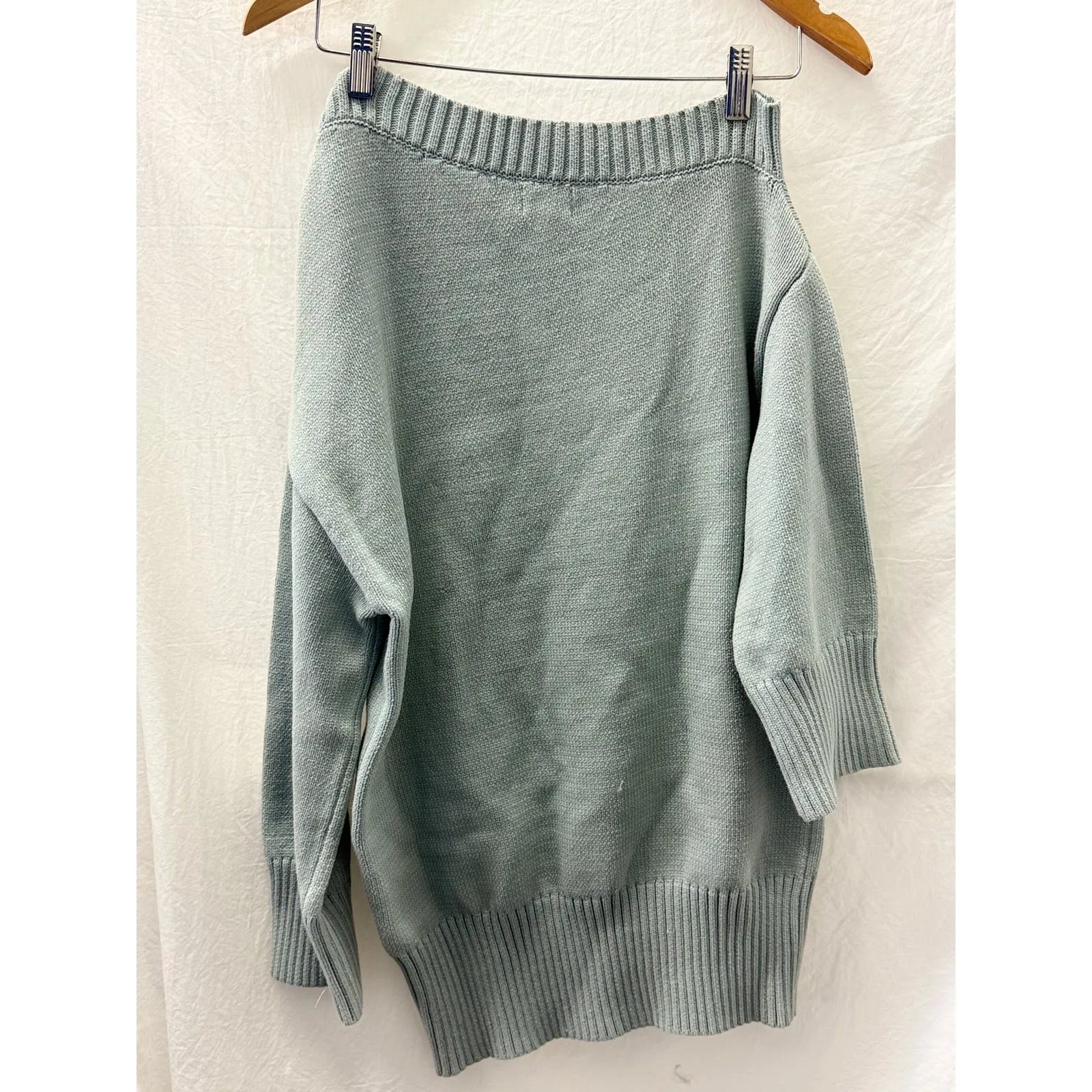 Song of Style Ailey Off The Shoulder Knit Dress Pale‎ Blue Fall Cozy Winter XS - Image 5