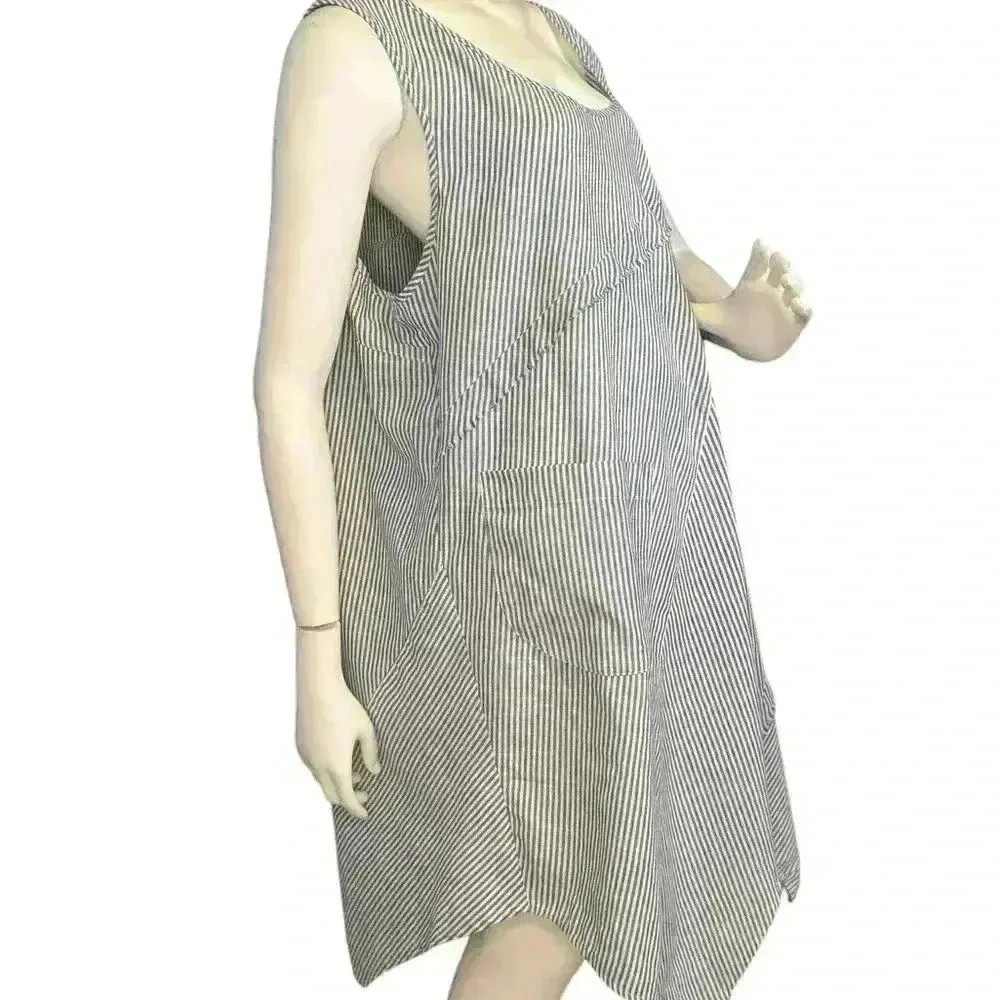 For Cynthia Linen Lagenlook Mixed Media Beachy Dress Size 2X. - Image 11