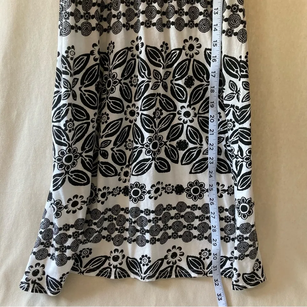 White & Black Floral Spaghetti Strap Dress - Image 5