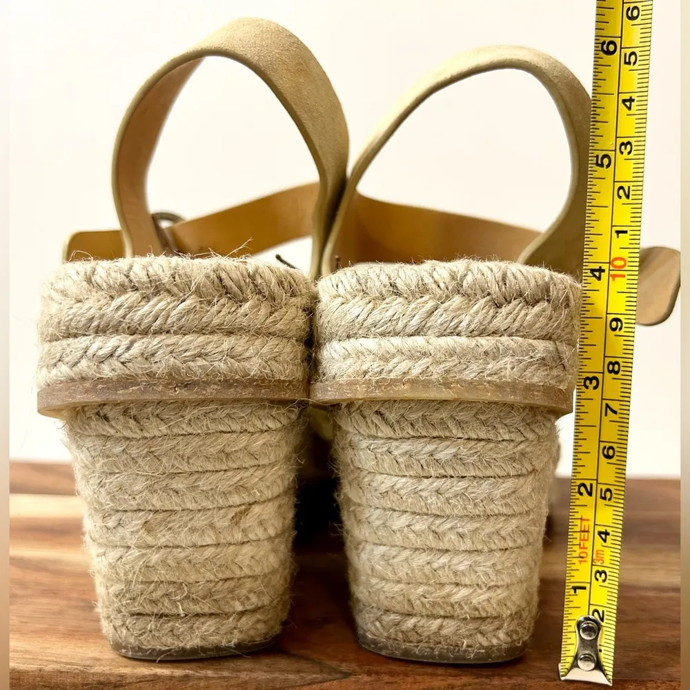 Rag & Bone Santiago 104MM Suede Wedge Sandals in Dune Size 9 (see description) - Image 13