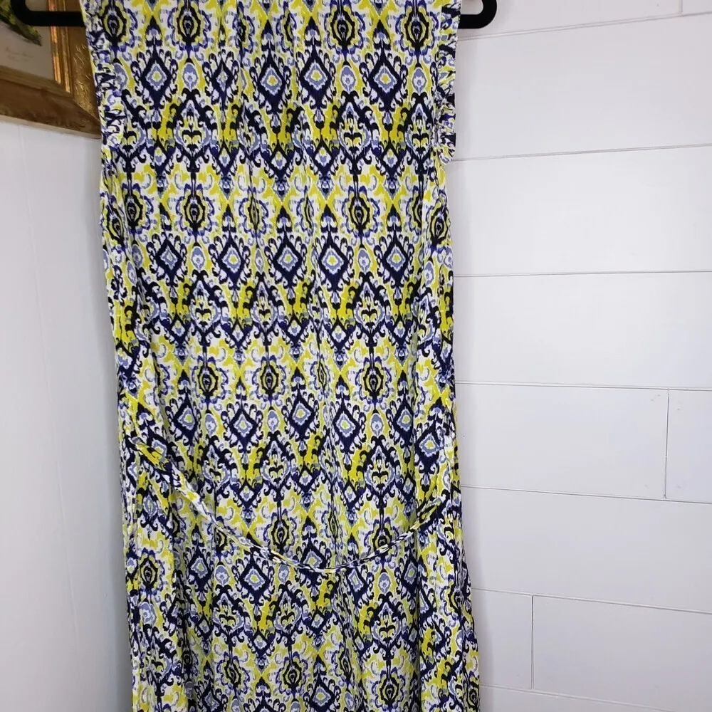 Tyler Boe Scarlett Silk Medallion Maxi Dress Multi Colored Print Small - Image 7