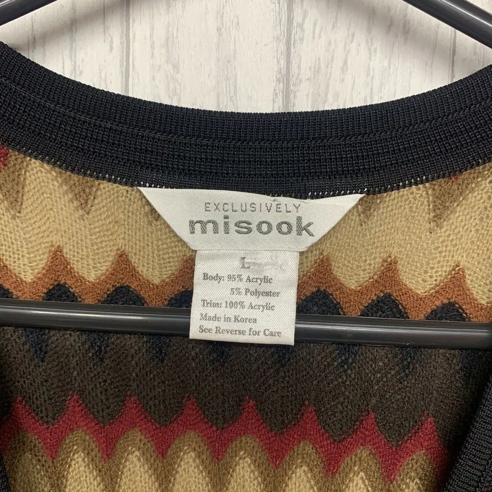 Womens Size L Exclusively Misook Vintage Cardigan Sweater - Image 2