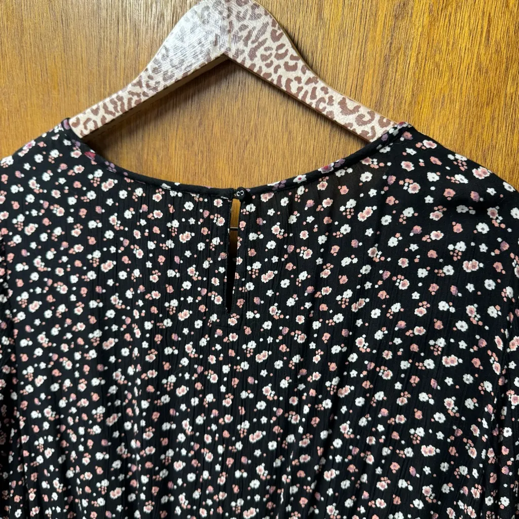 Fat Face Margot Pop Ditsy Floral Long Sleeve Midi Maxi Dress Black Multi US 12 - Image 8