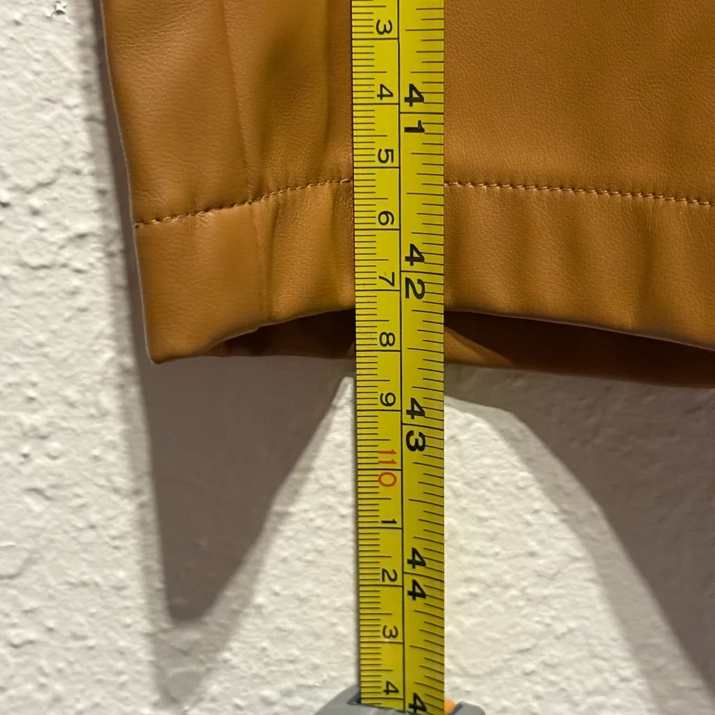 NWT Heyson Tan Faux Leather Paperbag Tie Waist Pants Women’s Size 2XL Brown Plus - Image 7