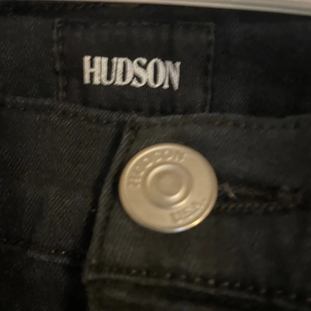 Hudson Natalie Midrise Ankle Skinny Raw Hem Black Jeans 29 - Image 4
