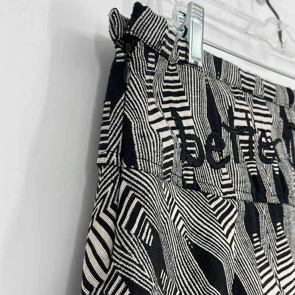 Desigual Patchwork Pleated Skirt Black & White Size 44 - Image 11