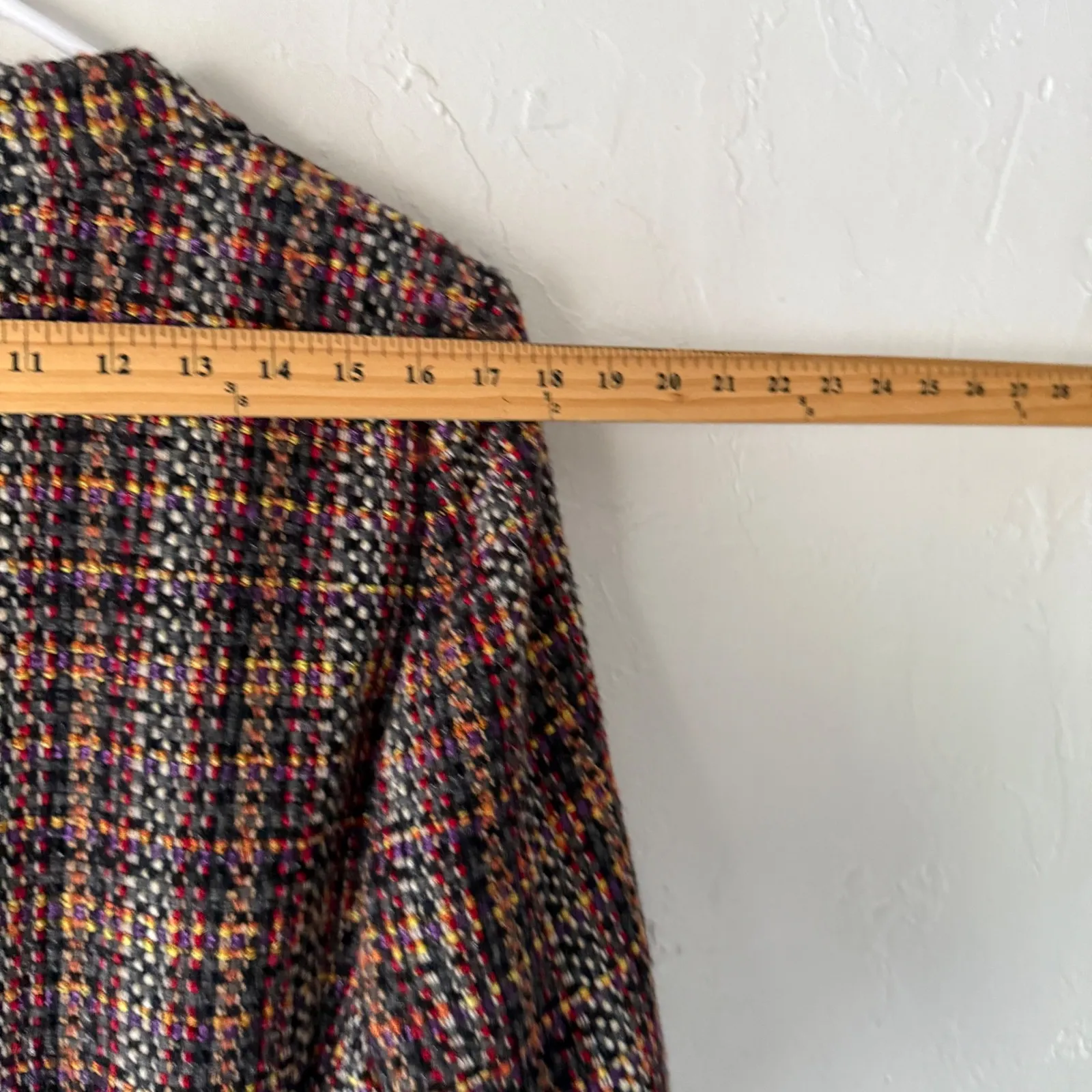 DKNY Donna Karan New York Tweed Blazer Jacket Size 14 Multicolor Career Wear‎ - Image 10