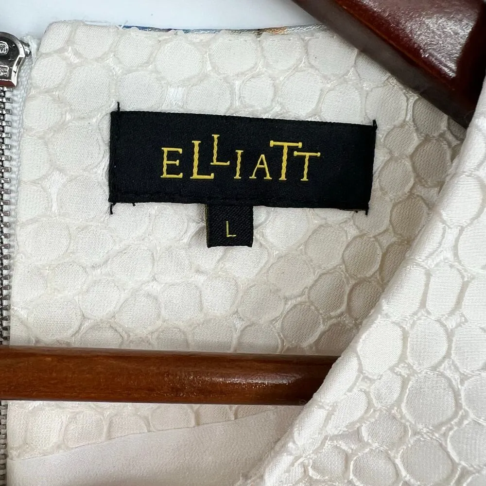 NEW Elliatt Revolve spot sateen & underwater print sheath dress milk print large - Image 7