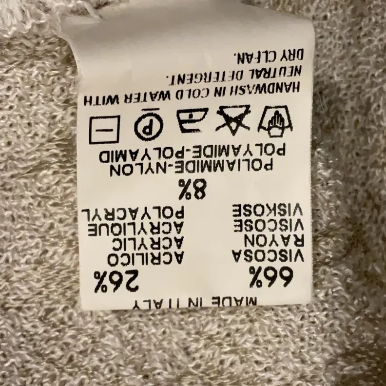 Armani Collezioni Womens Cream Knit Sweater 10 made in Italy Stretch - Image 7