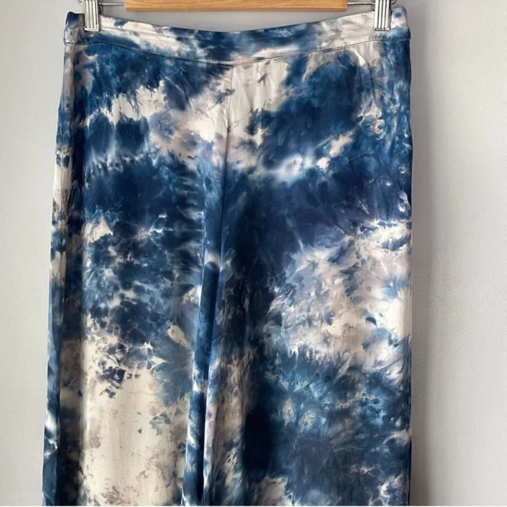 Young Fabulous and Broke Tie Dye Silky Satin Pants Wide Leg - Image 3