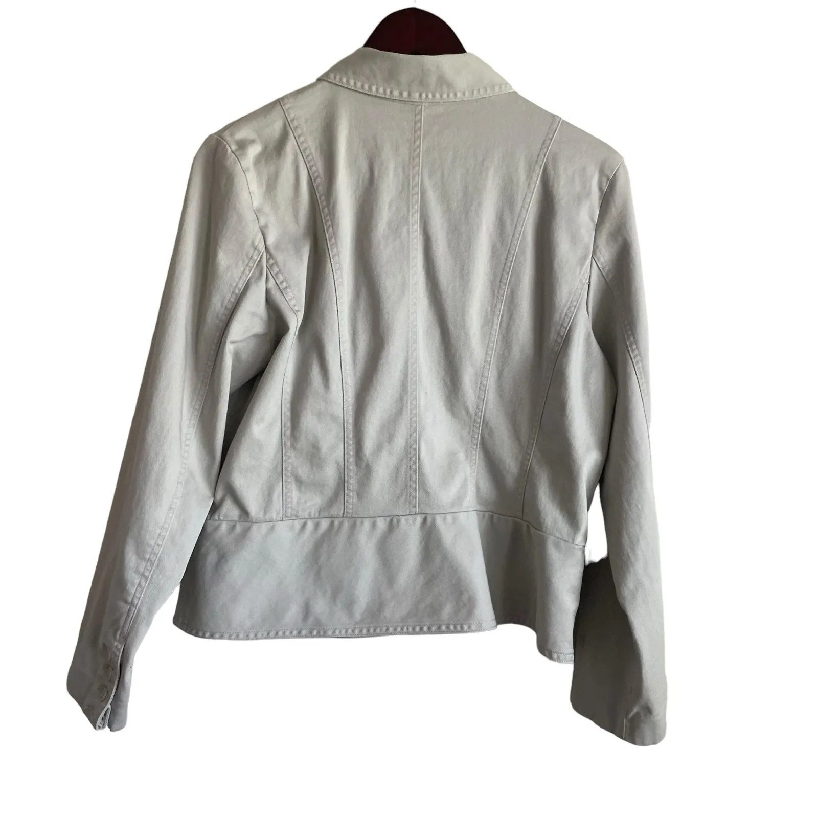 Cato Women Cotton Jacket‎ L Utility Button Up Structured Cowgirl Western Rodeo - Image 3