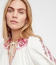 Free People Two Piece Embroidered Set - Image 4