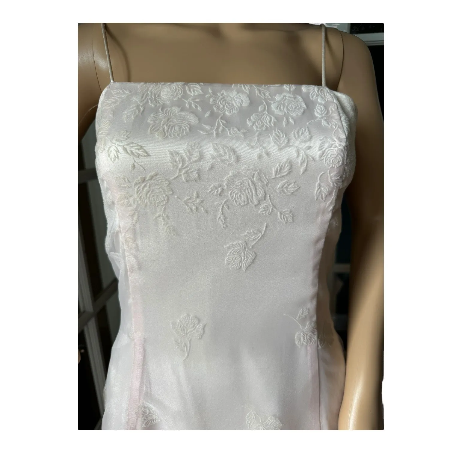 Jessica McClintock Gunne Sax Millennium 2000 pink Floral Gown Size small - Image 2