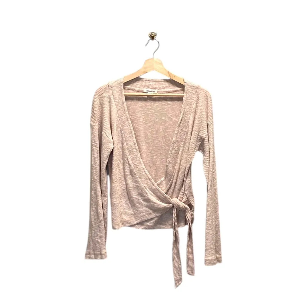 Billabong Wrap Sweater Beige Size L - Image 2