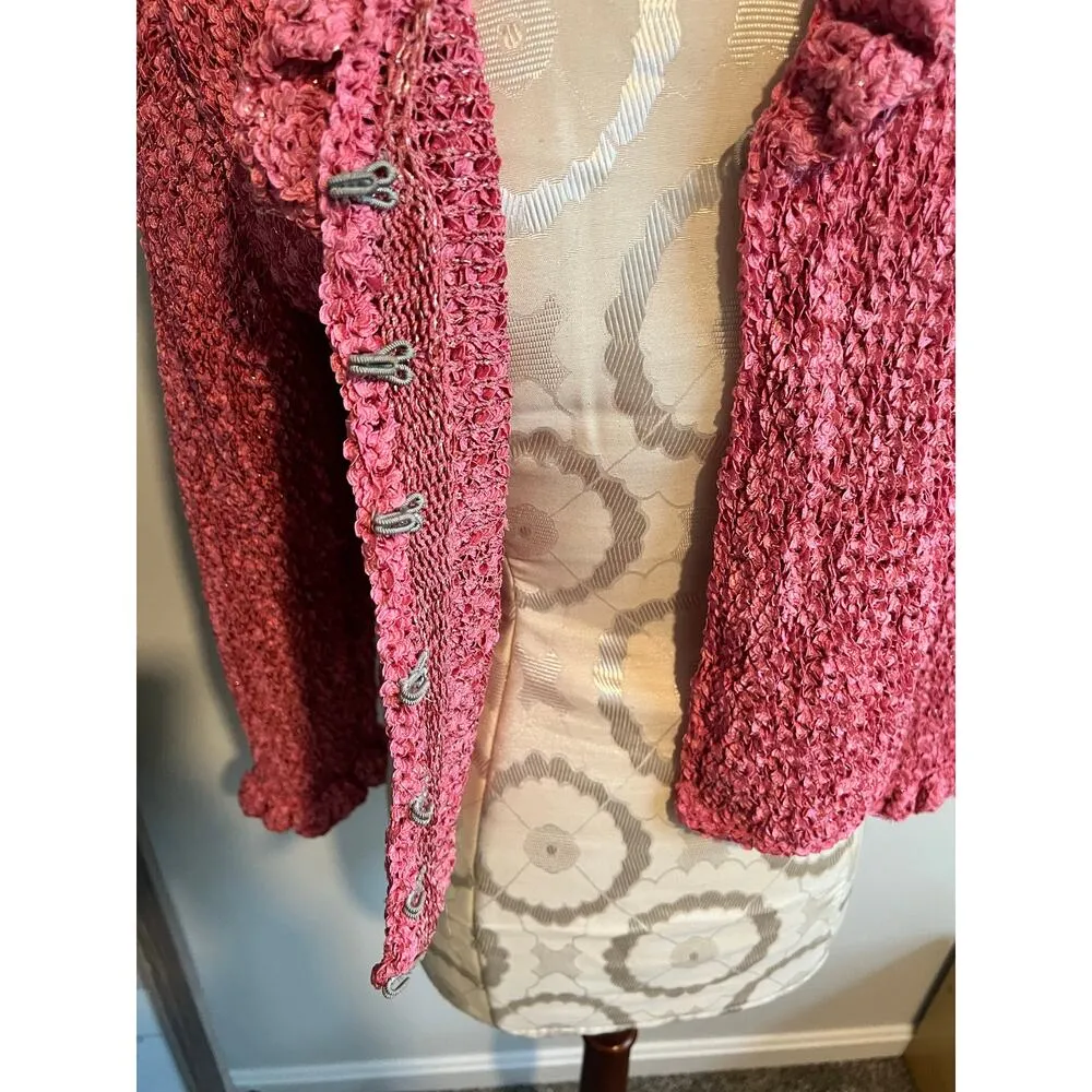 Estelle Gracer Vintage Hand Woven Ruffle Cardigan (No Size Tag - Image 3
