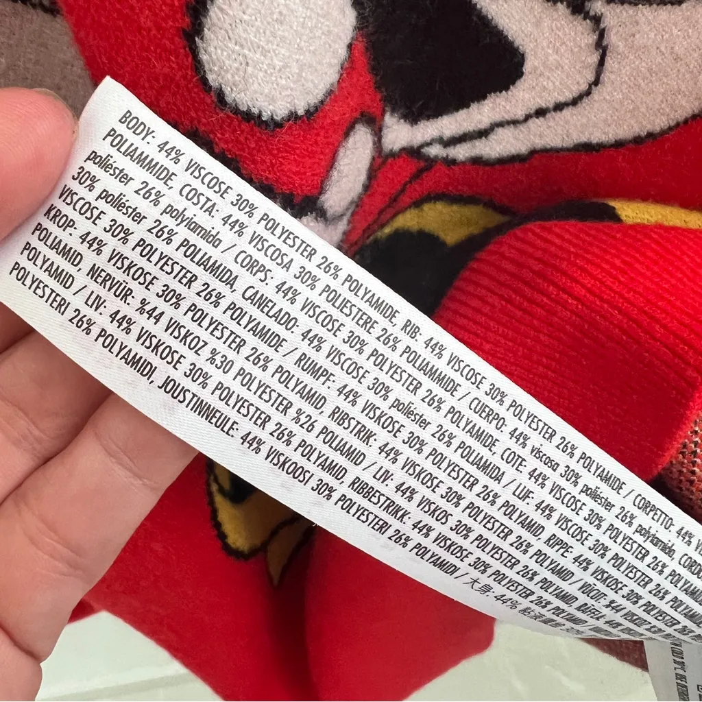 Disney Minnie Mouse Sweater Red White Polka Dots PLUS SIZE 2X Pullover Knit NWT - Image 10