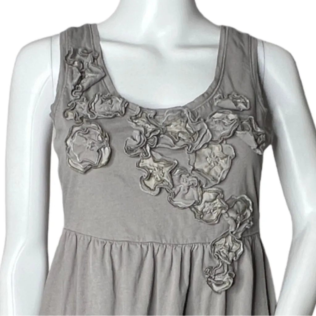 Garnet Hill Womens Florette Tank Dress Gray Fit & Flare‎ Sleeveless Scoop Neck - Image 5