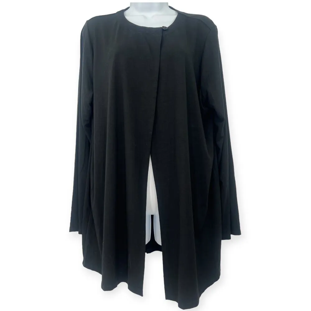 J. Jill | L | Cardigan Tunic Top Oversized Lightweight Black - Image 2
