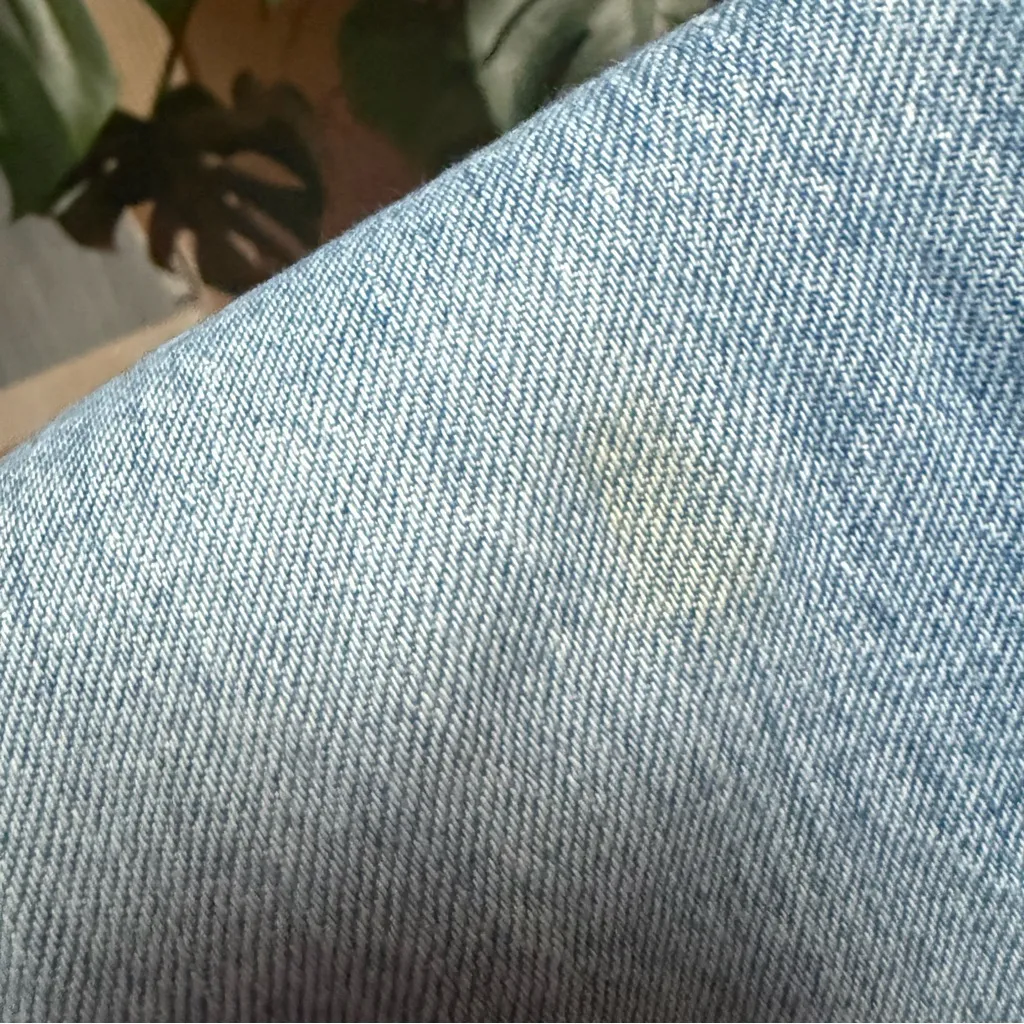 ZARA High Rise Distressed Boot Cut Jeans Medium Wash size 0 - Image 5