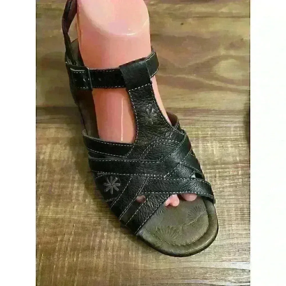 Montana Artesian‎ Crafted black sandals Sz 9 - Image 5