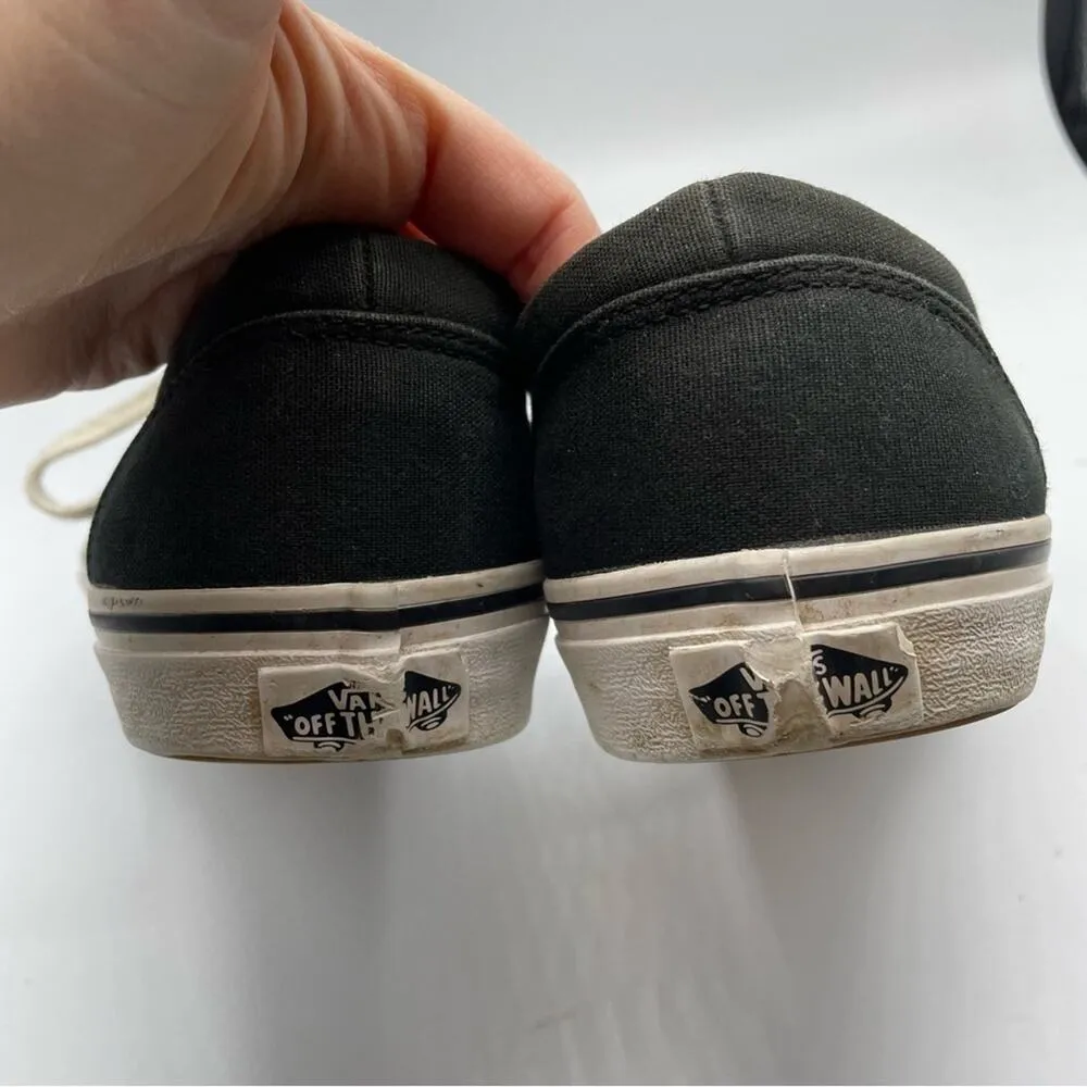 Vans Black Canvas Classic Lace Up Sneakers Womens 8 Comfort Shoes Skater - Image 6