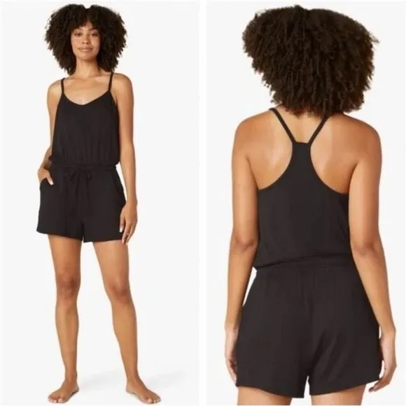 Beyond Yoga Size Medium Tank Romper Black - Image 2