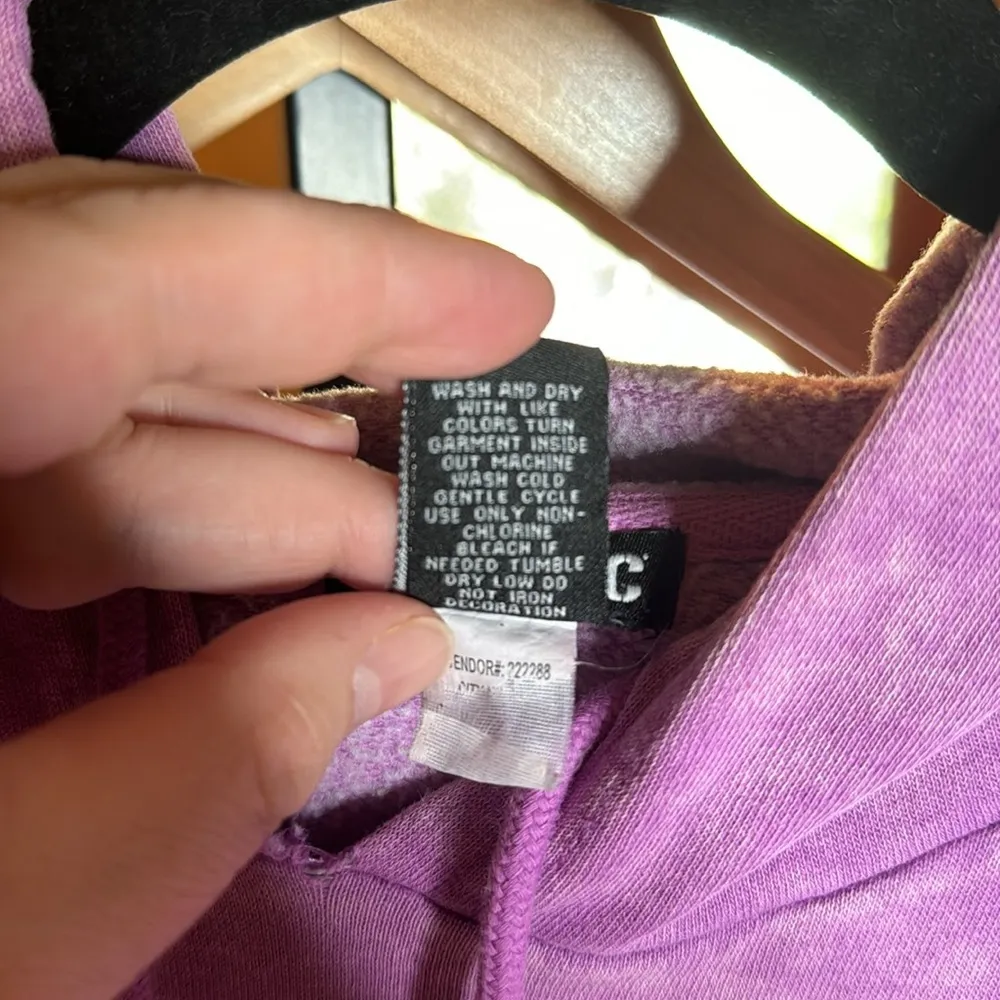 Hot Topic Lavender Purple Cat Ear Cotton Blend Hoodie Size XL - Image 3