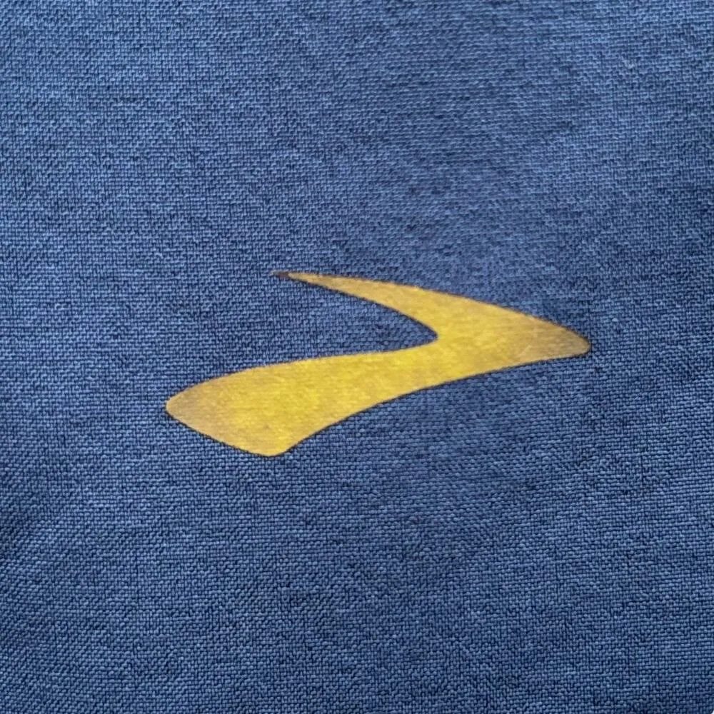 Brooks For Women Blue Neon Yellow and White Running Shorts Size Large - Image 7