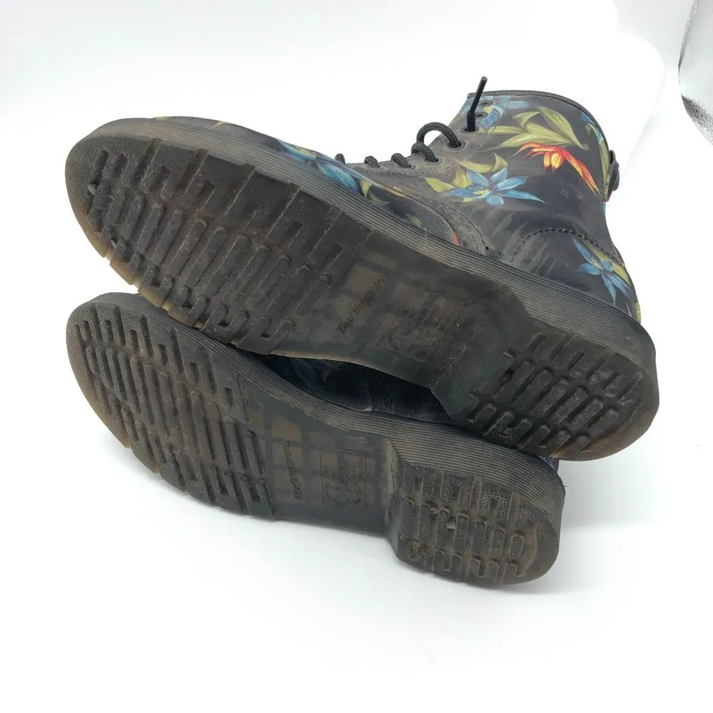 Dr. Martens Hawaiian Castel Vegan Black Floral Womens 6 - Image 5