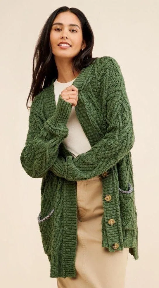 Free people Montana Cable Cardigan - Image 8