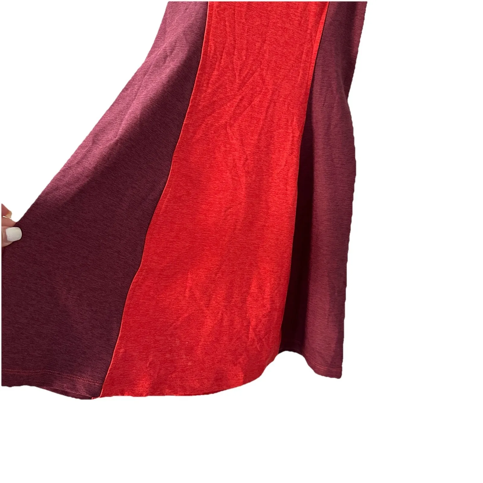 Outdoor Voices Athena Colorblock Tank Dress Small Red Maroon Racerback Athletic‎ - Image 6