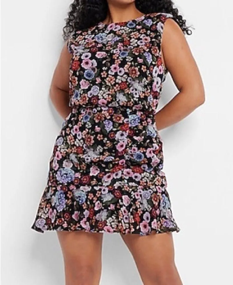Floral Mini Dress sz M / 6 - Image 2