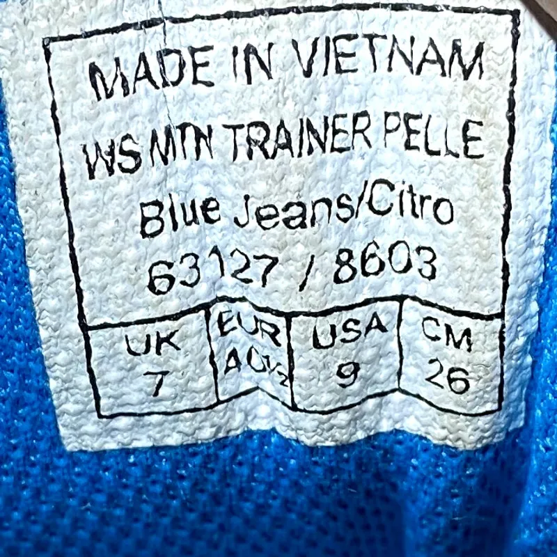 Salewa Approach Shoes Vibram Mountain Trainer Pelle Hiking Blue Jeans Citro 9 - Image 6