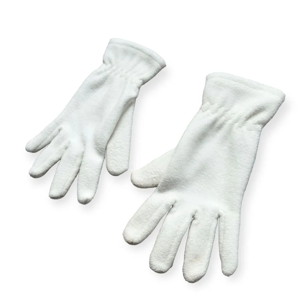 🔃White Fleece Gloves - Image 3