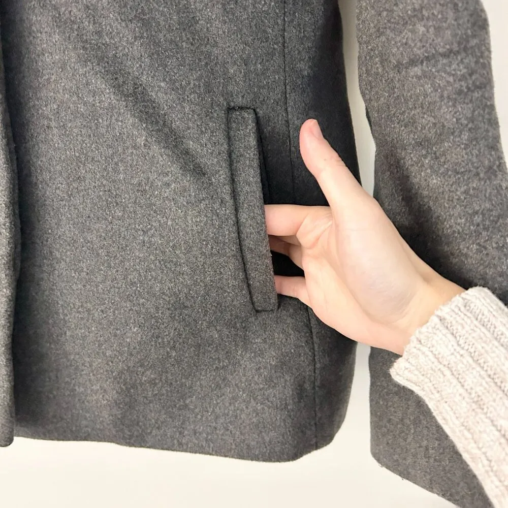 Aritzia Babaton Brady Wool Peacoat in Gray Size L - Image 5
