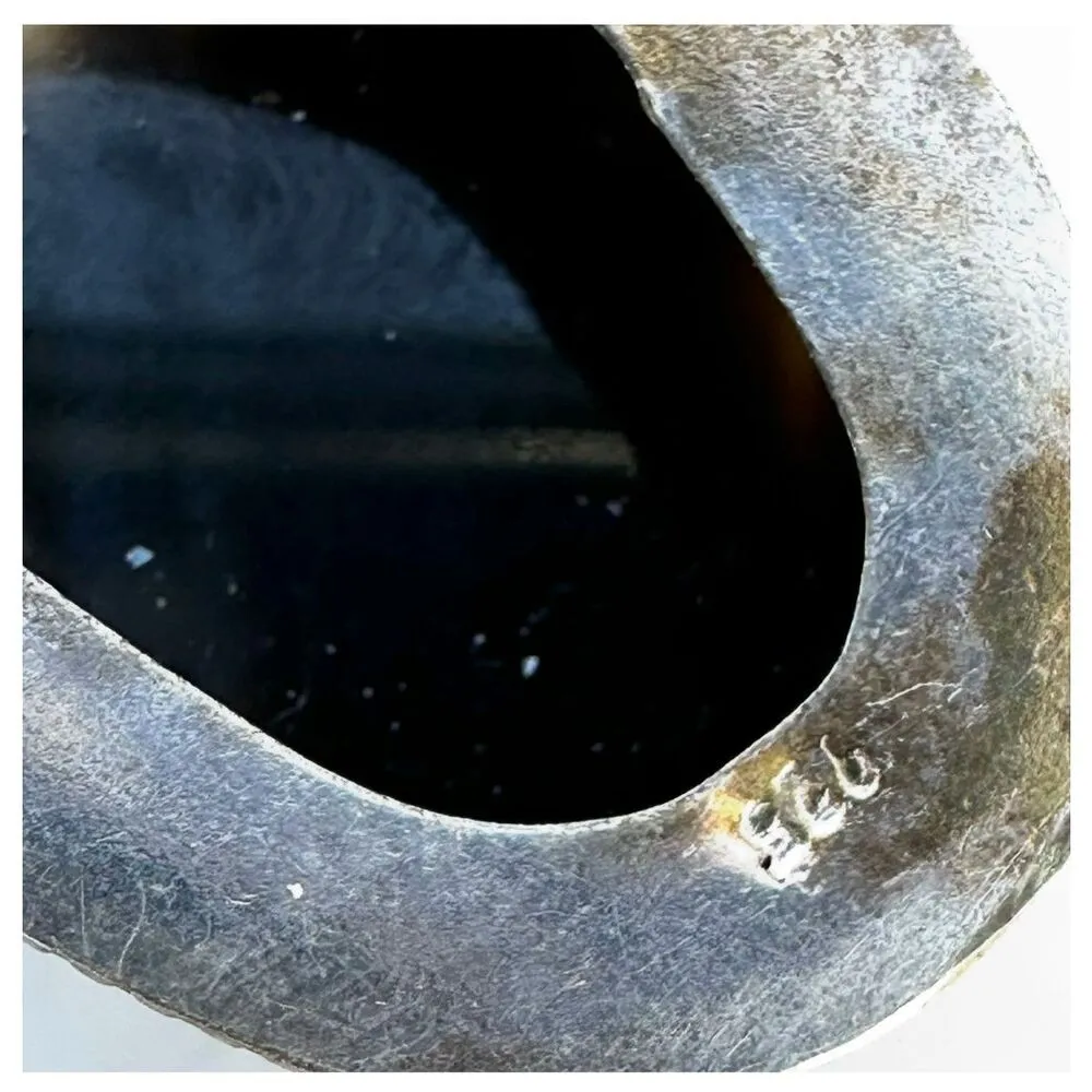 Large Black agate Stone Pendant - Image 5