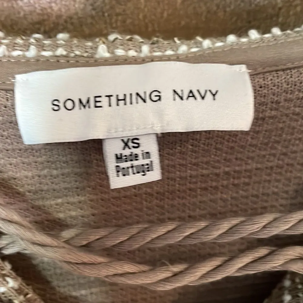 Something Navy Textured Lace Up Hoodie - Image 6