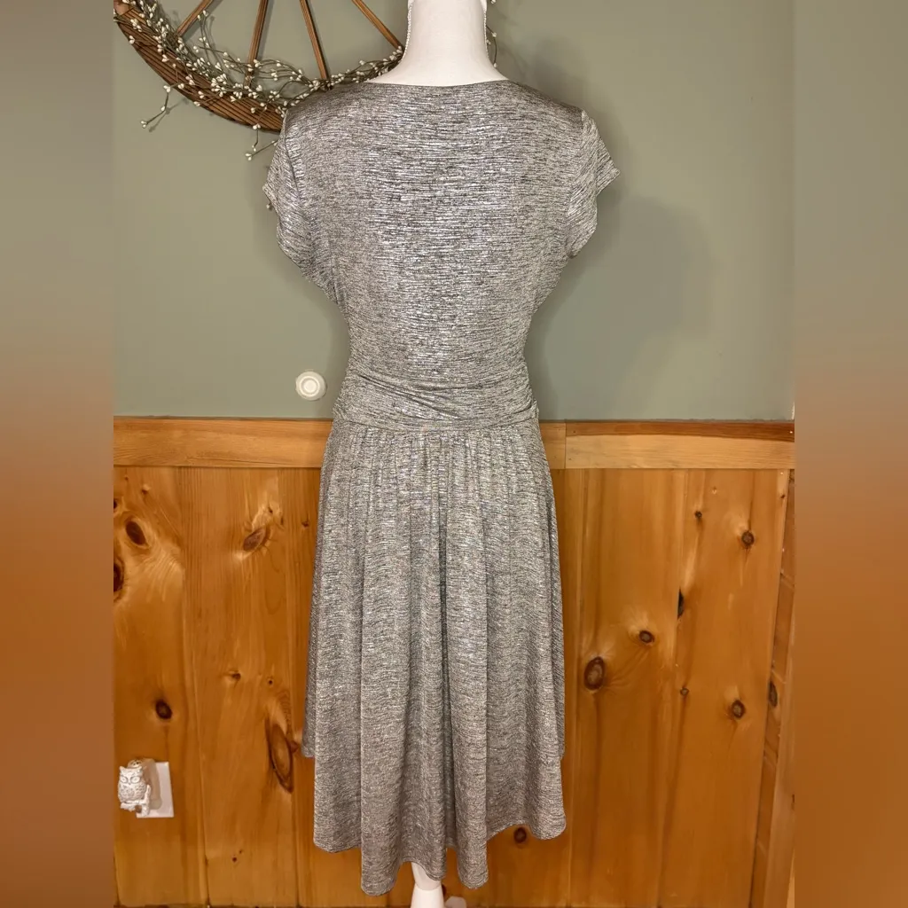 Maeve Silver Midi Dress size M - Image 5